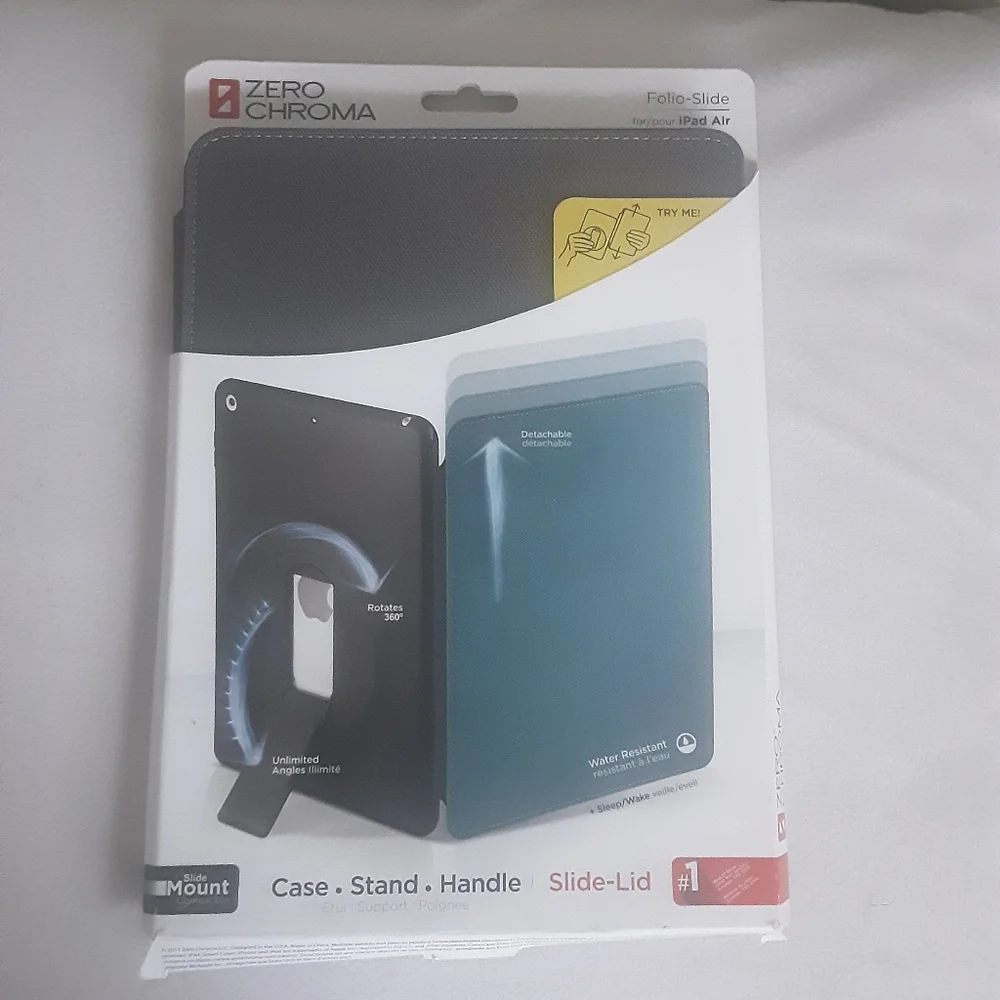 IPad Air Folio-Slide Stand Case By ZeroChroma - Gray FS-BF2-X black/gray
